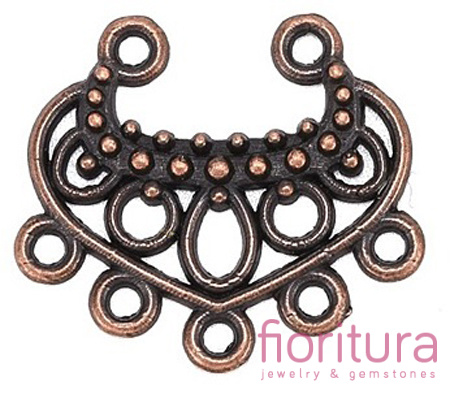 PODSTAWA KOLCZYKA, ROZDZIELACZ 22x19x2,5MM KOLOR MIEDZIANY