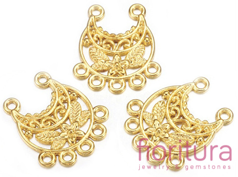 PODSTAWA KOLCZYKA, ROZDZIELACZ 23x20x2,5MM KOLOR ZŁOTY