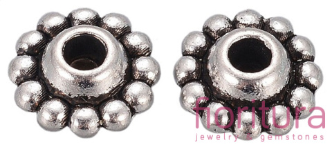 PRZEKŁADKA TYBETAŃSKA 9x5MM KOLOR STARE SREBRO