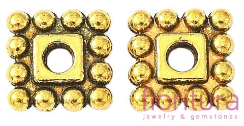 PRZEKŁADKA KWADRAT 7x7MM KOLOR ANTYCZNE ZŁOTO