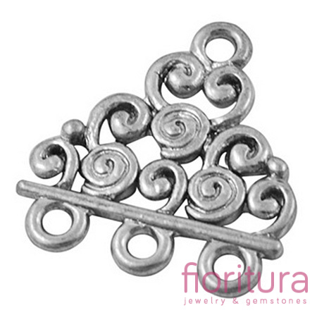 ROZDZIELACZ NA TRZY 18x17x1,5MM KOLOR STARE SREBRO