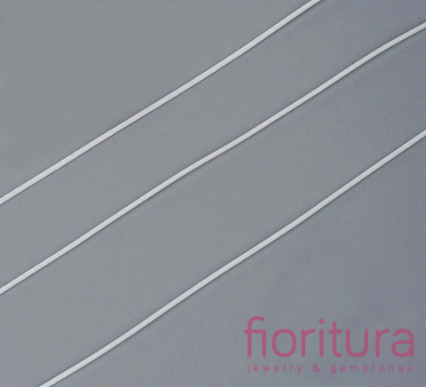 SZNUREK JUBILERSKI NYLONOWY 0,8MM KOLOR WHITE