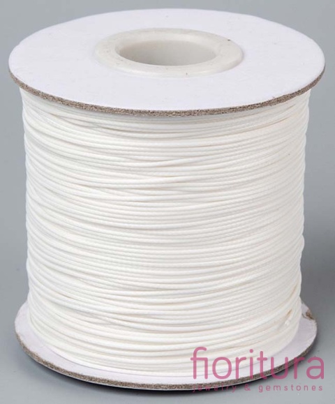 SZNUREK JUBILERSKI NYLONOWY 1MM KOLOR WHITE