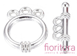 ZAPIĘCIE PRZEKŁADKOWE ROZDZIELACZ NA TRZY 18x14x3,5MM KOLOR SREBRNY