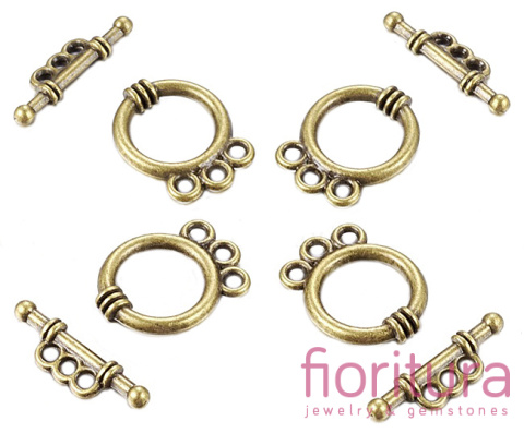 ZAPIĘCIE PRZEKŁADKOWE ROZDZIELACZ NA TRZY 18x14x3,5MM KOLOR STARE ZŁOTO