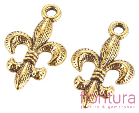 ZAWIESZKA LILIJKA 24x14x3MM KOLOR ANTYCZNE ZŁOTO