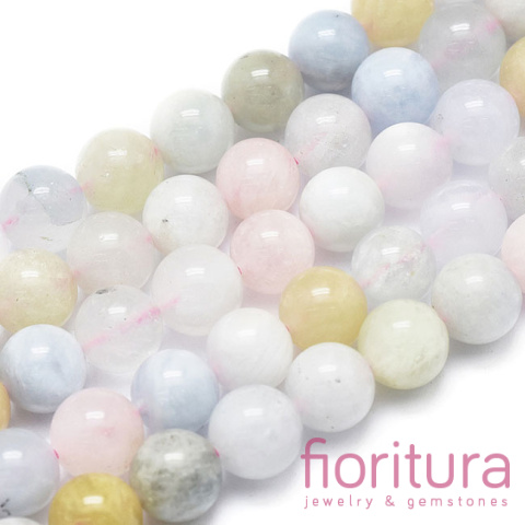 KAMIEŃ NATURALNY MORGANIT KULA 8MM SZNUR