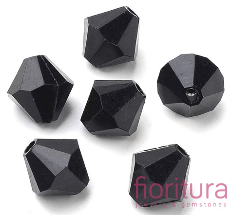 KORALIKI AKRYLOWE BICON 5MM KOLOR5MM KOLOR CZARNY