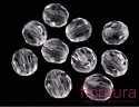 KORALIKI AKRYLOWE KULA FASETOWANA 6MM KOLOR CRYSTAL TRANSPARENT NR V01