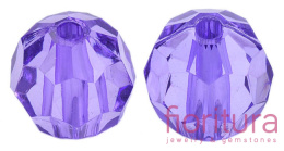 KORALIKI AKRYLOWE KULA FASETOWANA 6MM KOLOR BLUE VIOLET TRANSPARENT NR V50