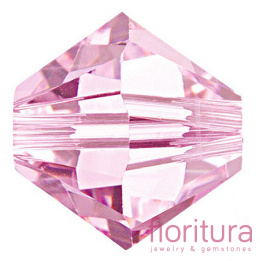 KORALIKI KRYSZTAŁOWE FASETOWANE BICON 6MM KOLOR PINK