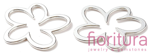 ŁĄCZNIK KWIAT 36x40x1,5MM KOLOR STARE SREBRO