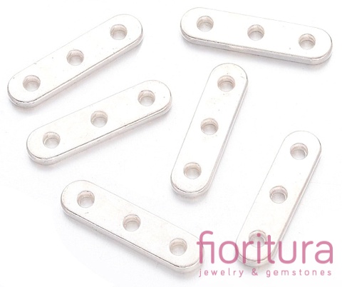 ROZDZIELACZ NA TRZY PROSTOKĄT 24x6x2MM POSREBRZANE