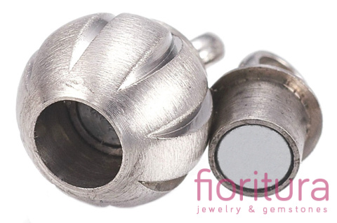 ZAPIĘCIE MAGNETYCZNE KULA 19x10MM STAL NIERDZEWNA SATYNOWANA