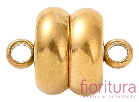 ZAPIĘCIE MAGNETYCZNE RONDELLE 10,5x7MM STAL NIERDZEWNA PLATEROWANA