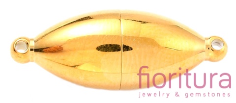 ZAPIĘCIE MAGNETYCZNE Z BLOKADĄ OWAL 24x9MM STAL NIERDZEWNA PLATEROWANA