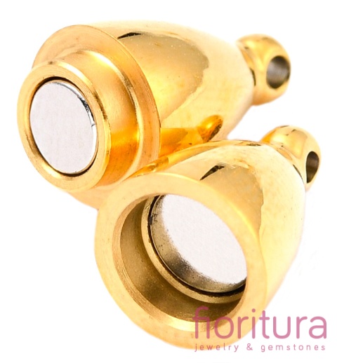 ZAPIĘCIE MAGNETYCZNE Z BLOKADĄ OWAL 24x9MM STAL NIERDZEWNA PLATEROWANA