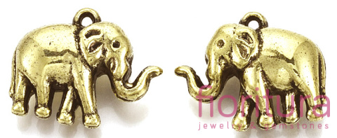 ZAWIESZKA SŁOŃ 20x25X10MM KOLOR ANTYCZNE ZŁOTO