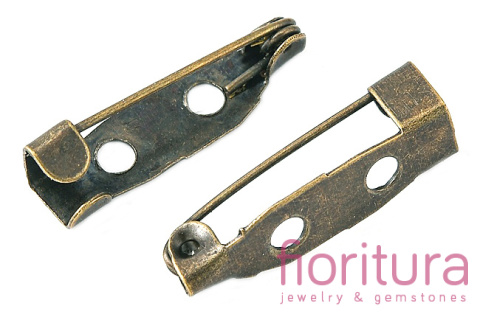 BAZA BROSZKI ZAPIĘCIE 20x5x5MM KOLOR STARE ZŁOTO