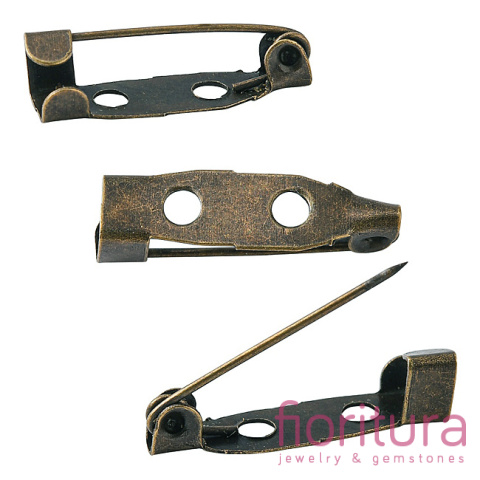 BAZA BROSZKI ZAPIĘCIE 20x5x5MM KOLOR STARE ZŁOTO