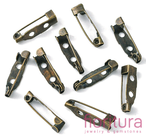 BAZA BROSZKI ZAPIĘCIE 20x5x5MM KOLOR STARE ZŁOTO
