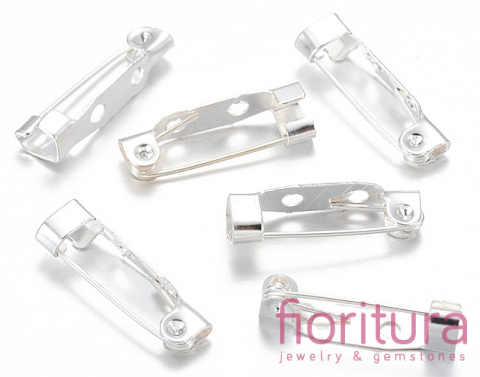 BAZA BROSZKI ZAPIĘCIE 20x5x5MM KOLOR SREBRNY