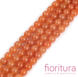 KAMIEŃ NATURALNY AWENTURYN MIODOWY KULA 8MM SZNUR