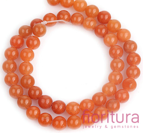 KAMIEŃ NATURALNY AWENTURYN MIODOWY KULA 8MM SZNUR