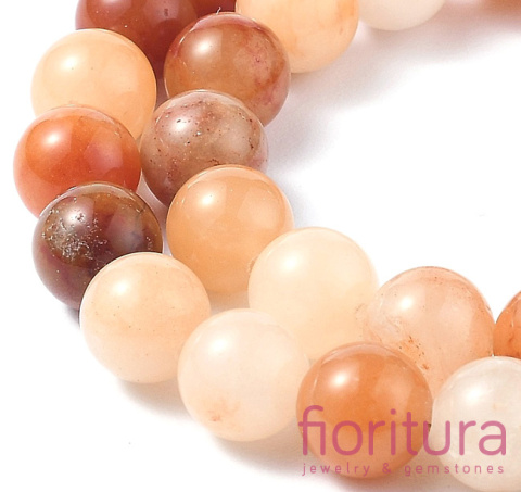 KAMIEŃ NATURALNY JADEIT MIODOWY KULA 8MM SZNUR