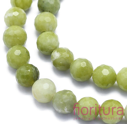 KAMIEŃ NATURALNY JADEIT TAJWAŃSKI KULA FASETOWANA 8MM SZNUR