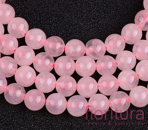KAMIEŃ NATURALNY KWARC RÓŻOWY KULA 8M SZNUR