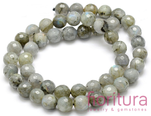 KAMIEŃ NATURALNY LABRADORYT KULA FASETOWANA 8MM SZNUR