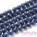 KAMIEŃ NATURALNY LABRADORYT BARWIONY BLUE KULA 8MM SZNUR