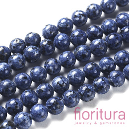 KAMIEŃ NATURALNY LABRADORYT BARWIONY BLUE KULA 8MM SZNUR