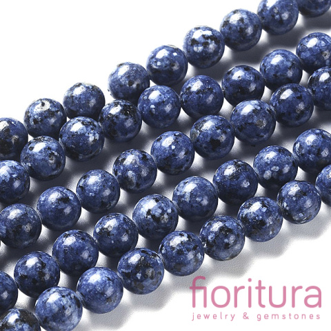 KAMIEŃ NATURALNY LABRADORYT BARWIONY BLUE KULA 8MM SZNUR