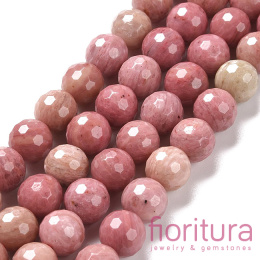 KAMIEŃ NATURALNY RODONIT FASETOWANA 8MM SZNUR