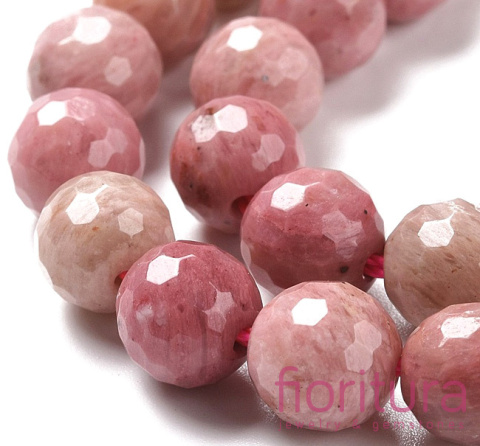 KAMIEŃ NATURALNY RODONIT FASETOWANA 8MM SZNUR