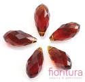 KORALIKI KRYSZTAŁOWE KROPLA FASETOWANA 13x6MM KOLOR COCONUT BROWN