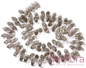 KORALIKI KRYSZTAŁOWE KROPLA FASETOWANA 13x6MM KOLOR DARK GRAY