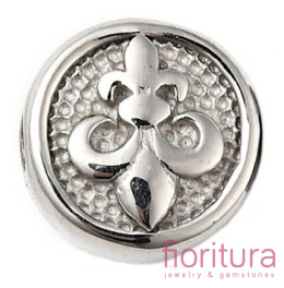 PRZEKŁADKA LILIJKA PASTYLKA 10x6MM KOLOR STARE SREBRO