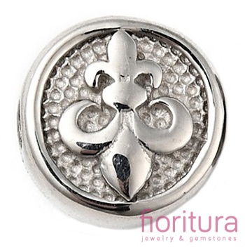 PRZEKŁADKA LILIJKA PASTYLKA 10x6MM KOLOR STARE SREBRO