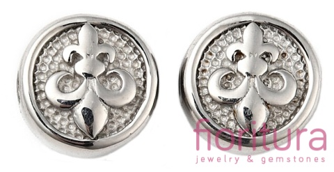 PRZEKŁADKA LILIJKA PASTYLKA 10x6MM KOLOR STARE SREBRO