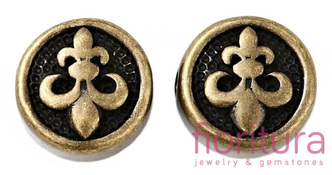 PRZEKŁADKA LILIJKA PASTYLKA 10x6MM KOLOR KOLOR STARE ZŁOTO