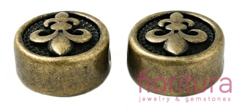 PRZEKŁADKA LILIJKA PASTYLKA 10x6MM KOLOR KOLOR STARE ZŁOTO