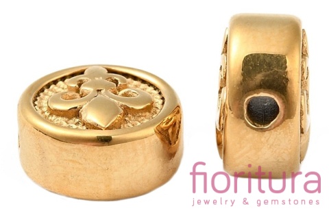 PRZEKŁADKA LILIJKA PASTYLKA 10x6MM KOLOR KOLOR ZŁOTY