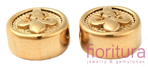 PRZEKŁADKA LILIJKA PASTYLKA 10x6MM KOLOR KOLOR ZŁOTY