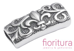 PRZEKŁADKA LILIJKA 27x11x7MM KOLOR STARE SREBRO