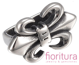 PRZEKŁADKA Z LILIJKĄ 20x12x11MM KOLOR STARE SREBRO