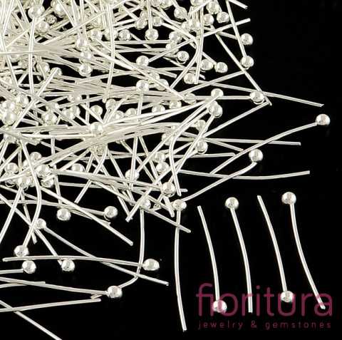 SZPILKI MONTAŻOWE Z KULKĄ 20MM POSREBRZANE