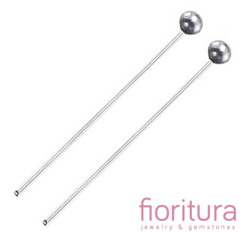 SZPILKI MONTAŻOWE Z KULKĄ 20MM POSREBRZANE